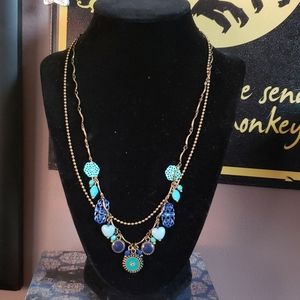 Blue beaded necklace